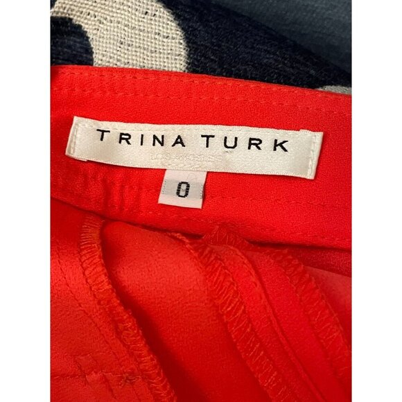Pre-Owned Trina Turk Red/Orange Size 0 `Shorts - Picture 4 of 5